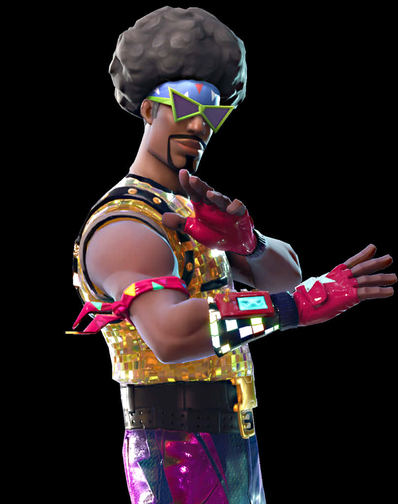 شخصية فورتنايت ديسكو المرحة خلفية