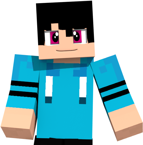 شخصية ماينكرافت بقميص أزرق خلفية