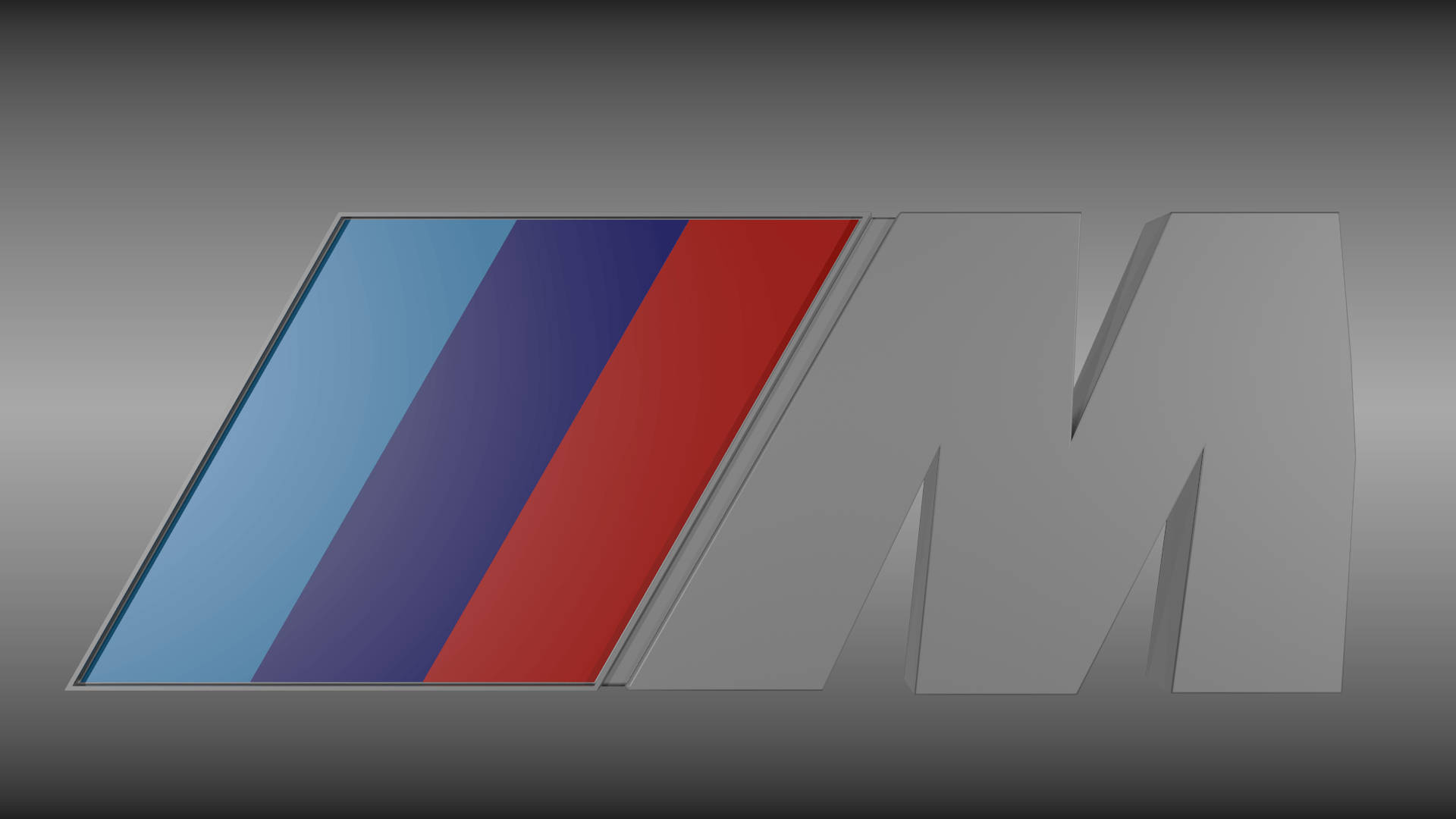 شعار BMW M باللون الرمادي خلفية