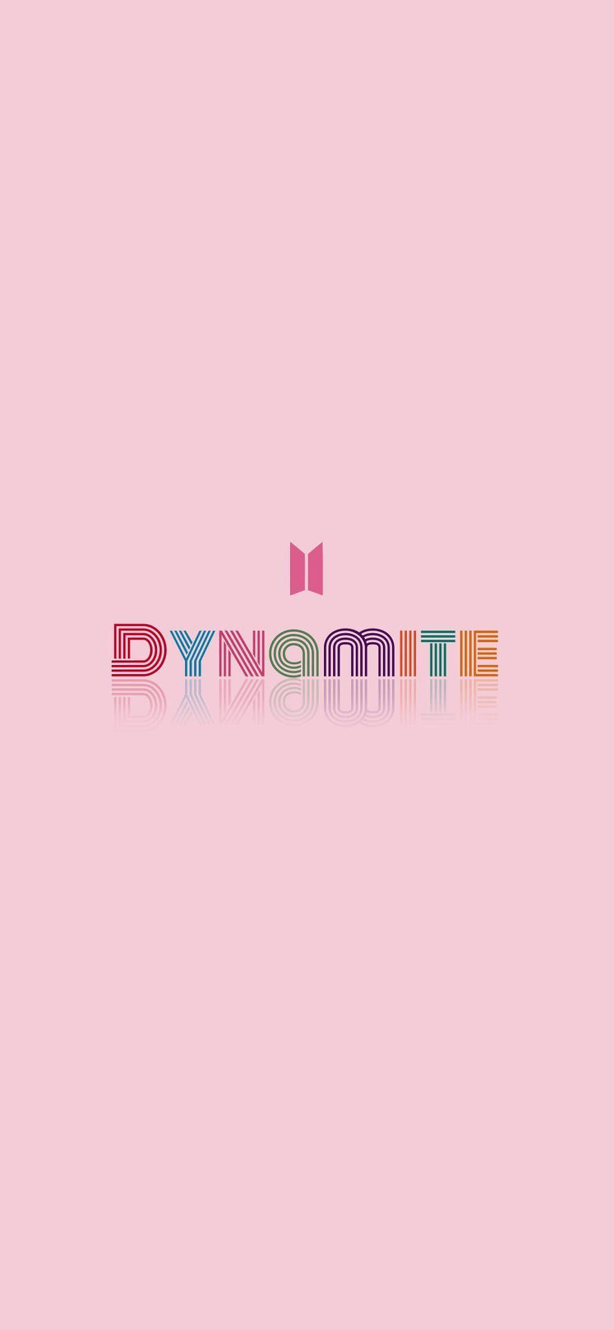 شعار BTS Dynamite الوردي البسيط