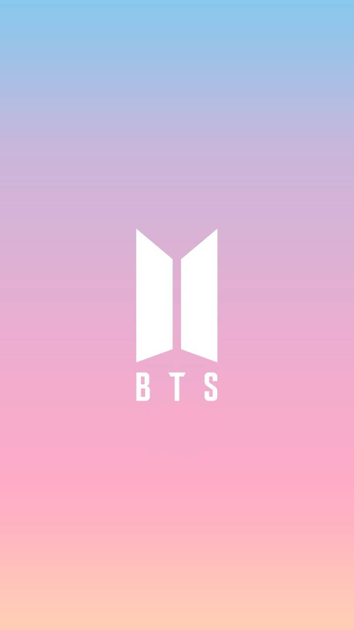 شعار BTS بتدرج وردي خلفية