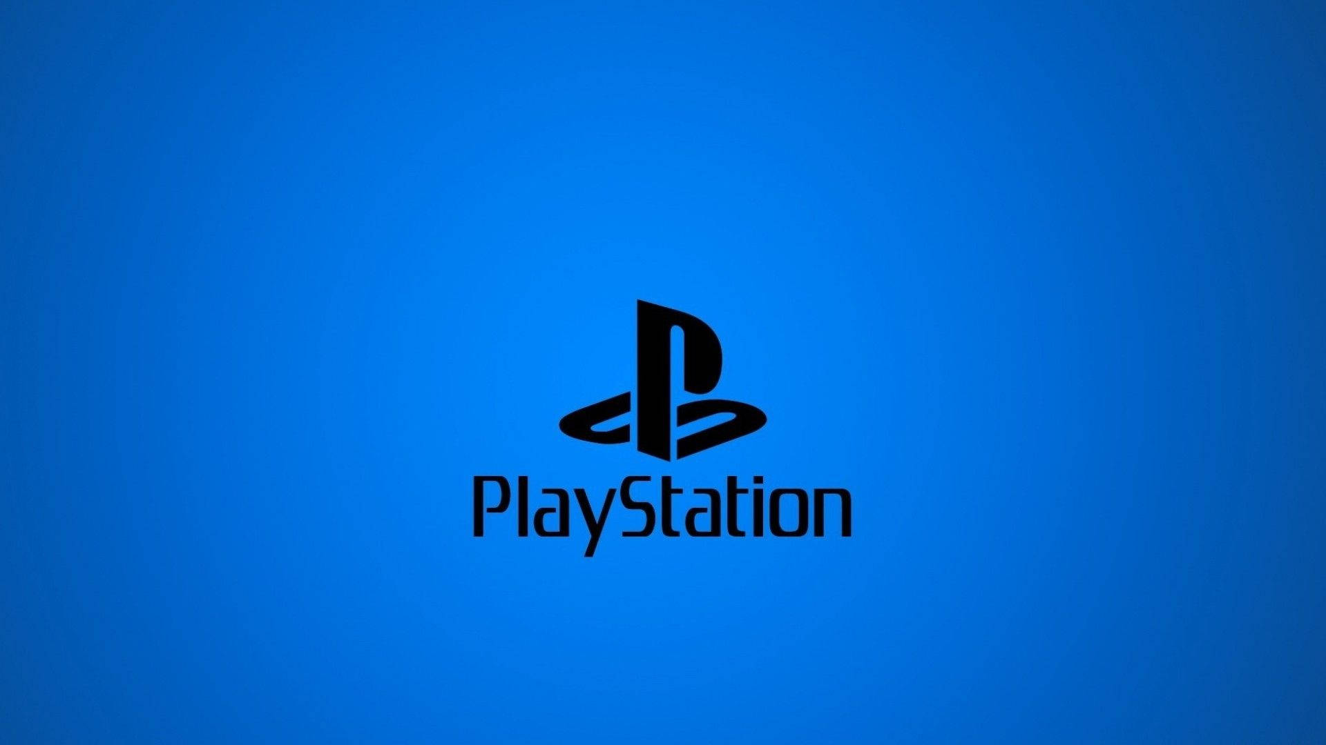 شعار PS4 باللون الأزرق النيون خلفية