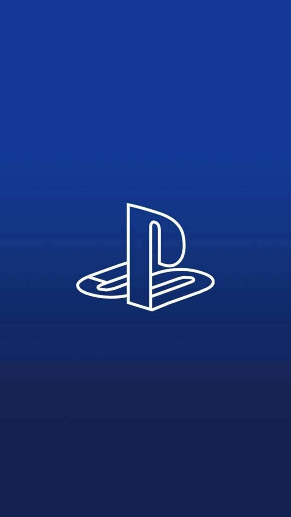 شعار PS4 ثلاثي الأبعاد باللون الأزرق خلفية