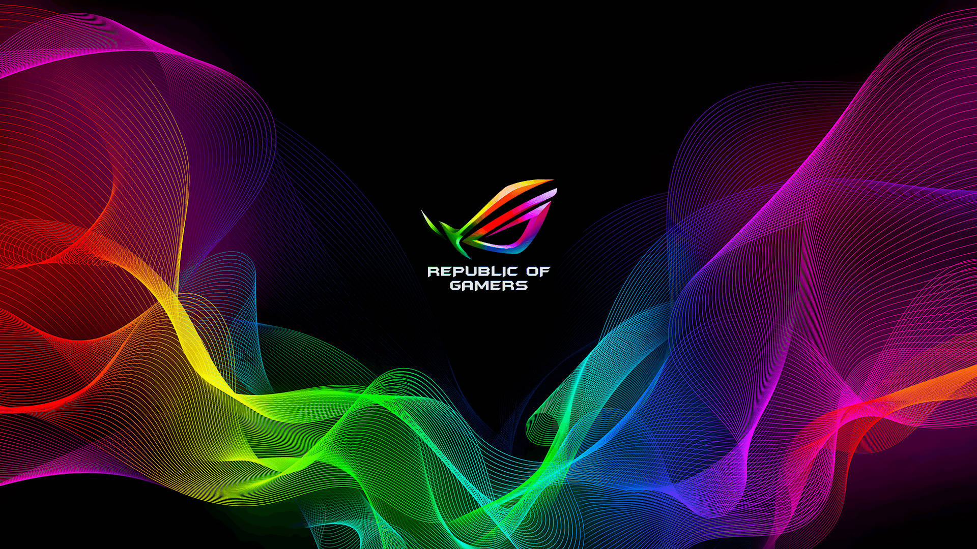 شعار ROG بألوان RGB 4K خلفية