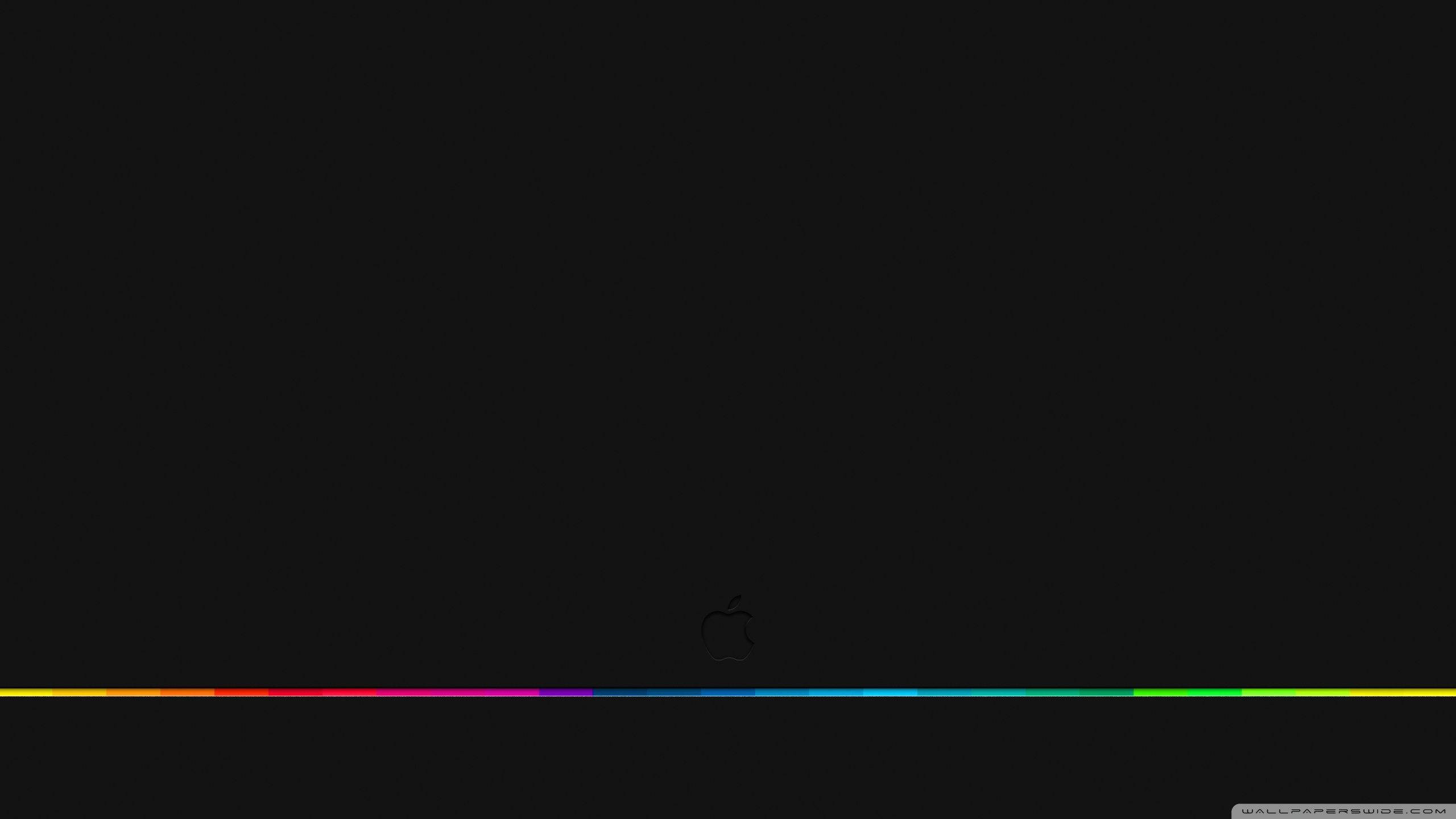 شعار أبل بخطوط RGB بدقة 4K خلفية