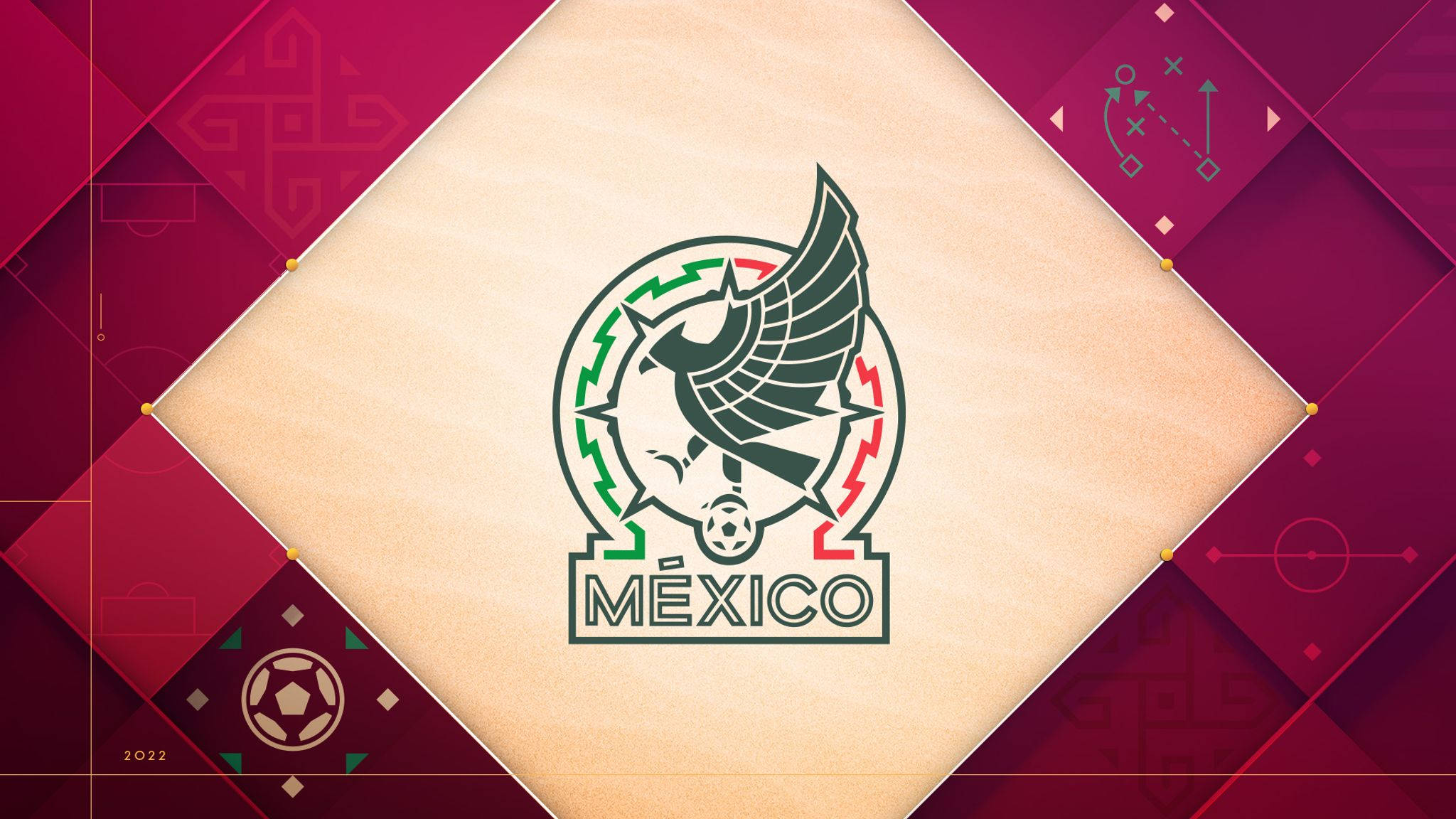 شعار جديد لمنتخب المكسيك لكرة القدم خلفية