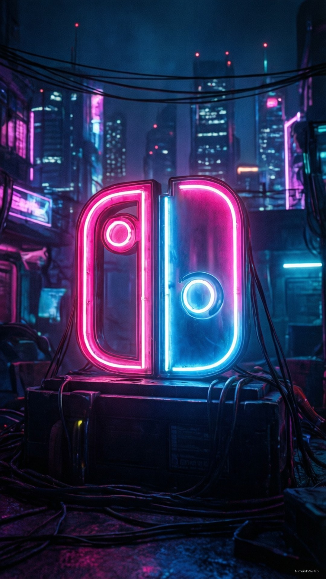 شعار نيون لـ Nintendo Switch خلفية