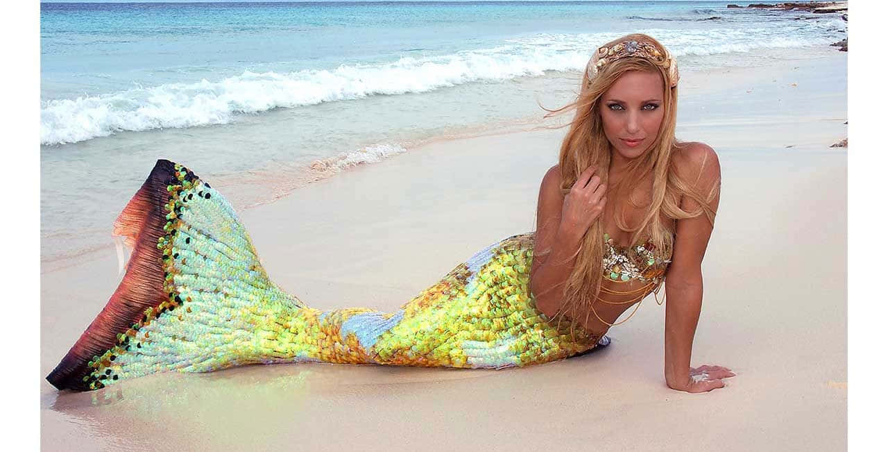 صورة حورية بحر جميلة واقعية خلفية