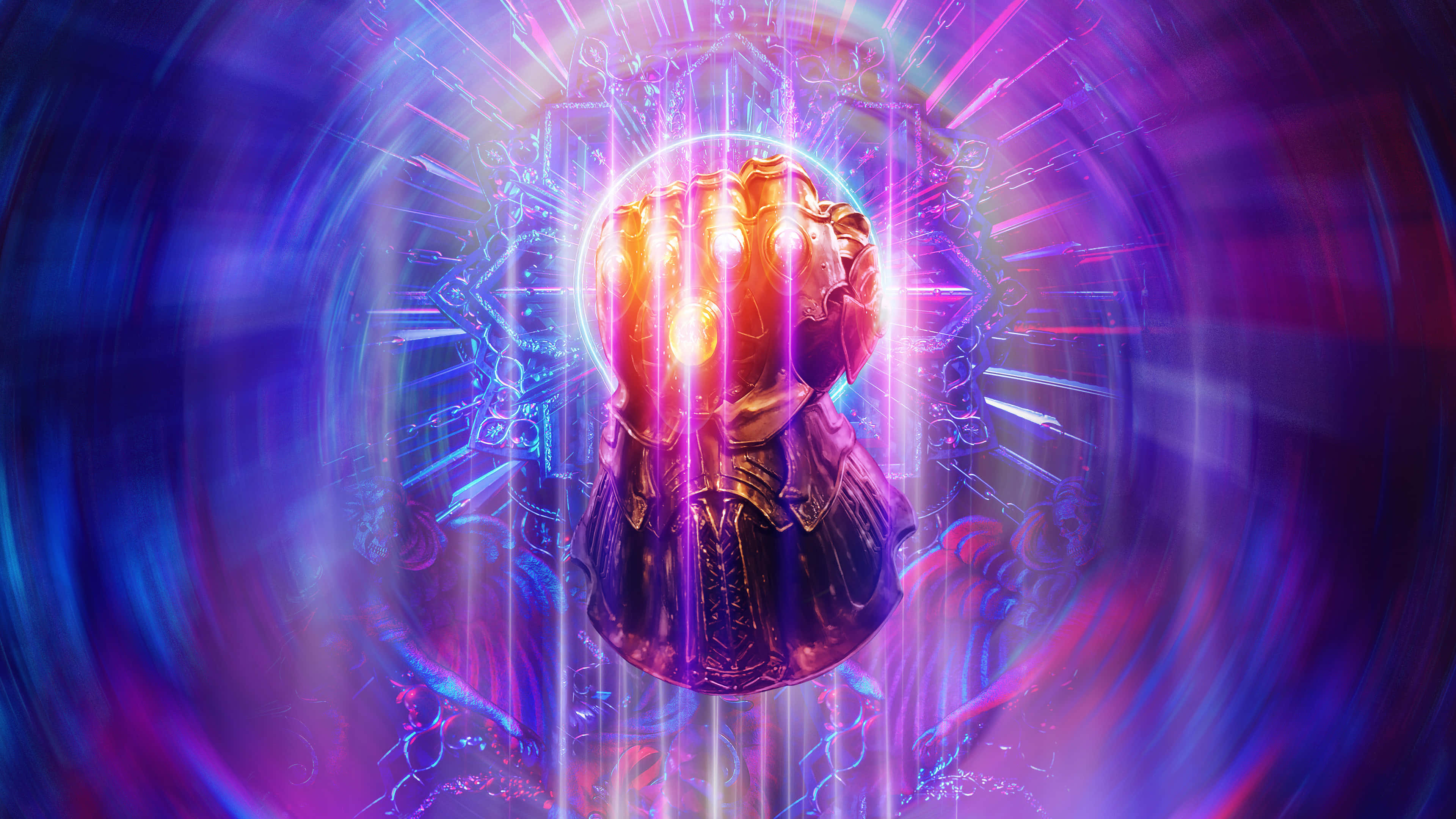 صورة رائعة لقفاز اللانهاية بتصميم بنفسجي أنيق خلفية