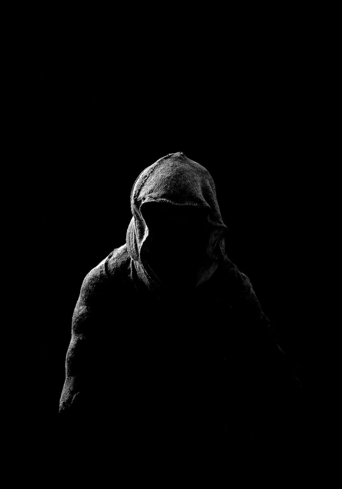 صورة شخصية داكنة لرجل مخيف خلفية