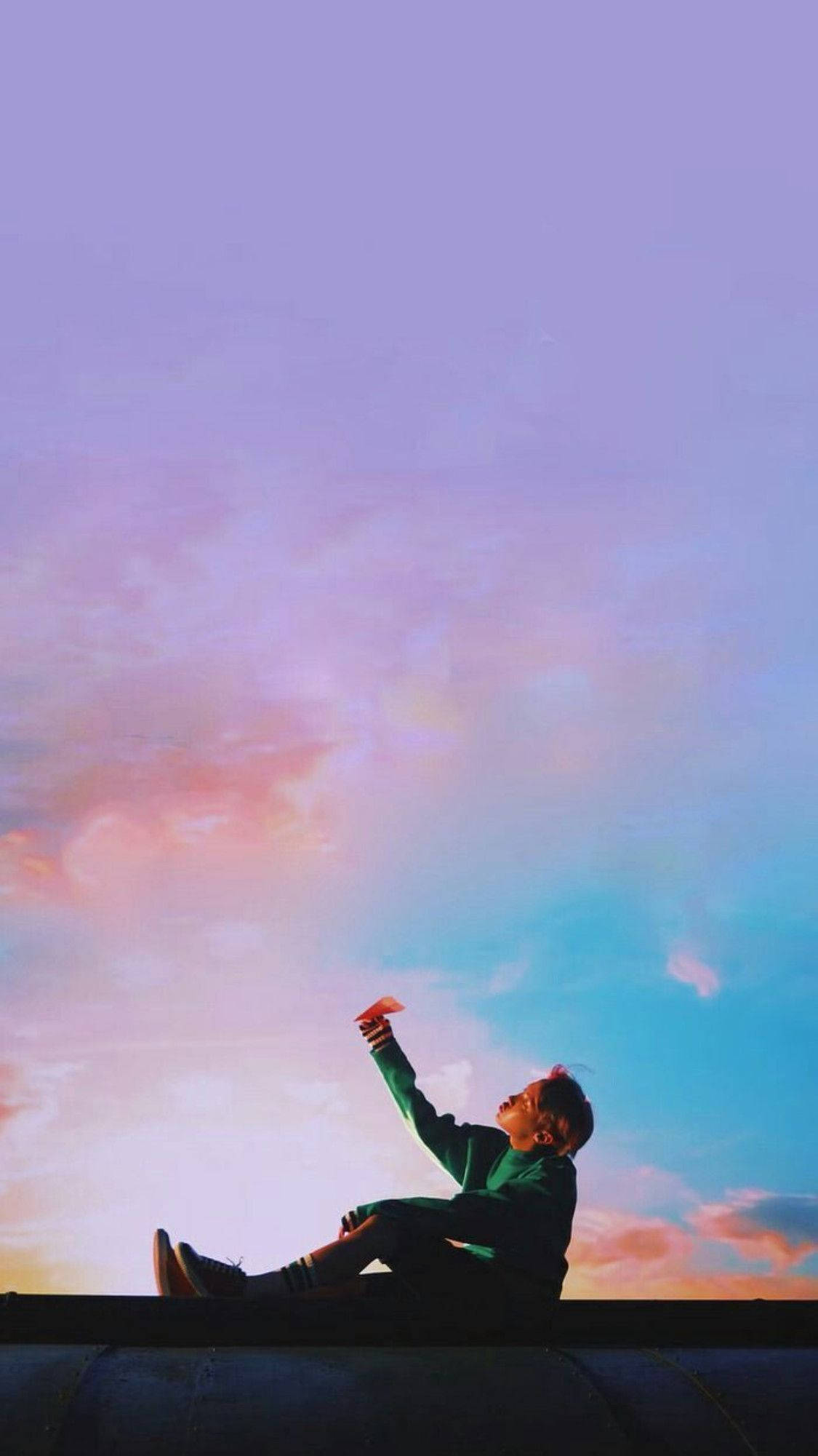 طائرة ورقية جي هوب من BTS بتصميم جمالي خلفية