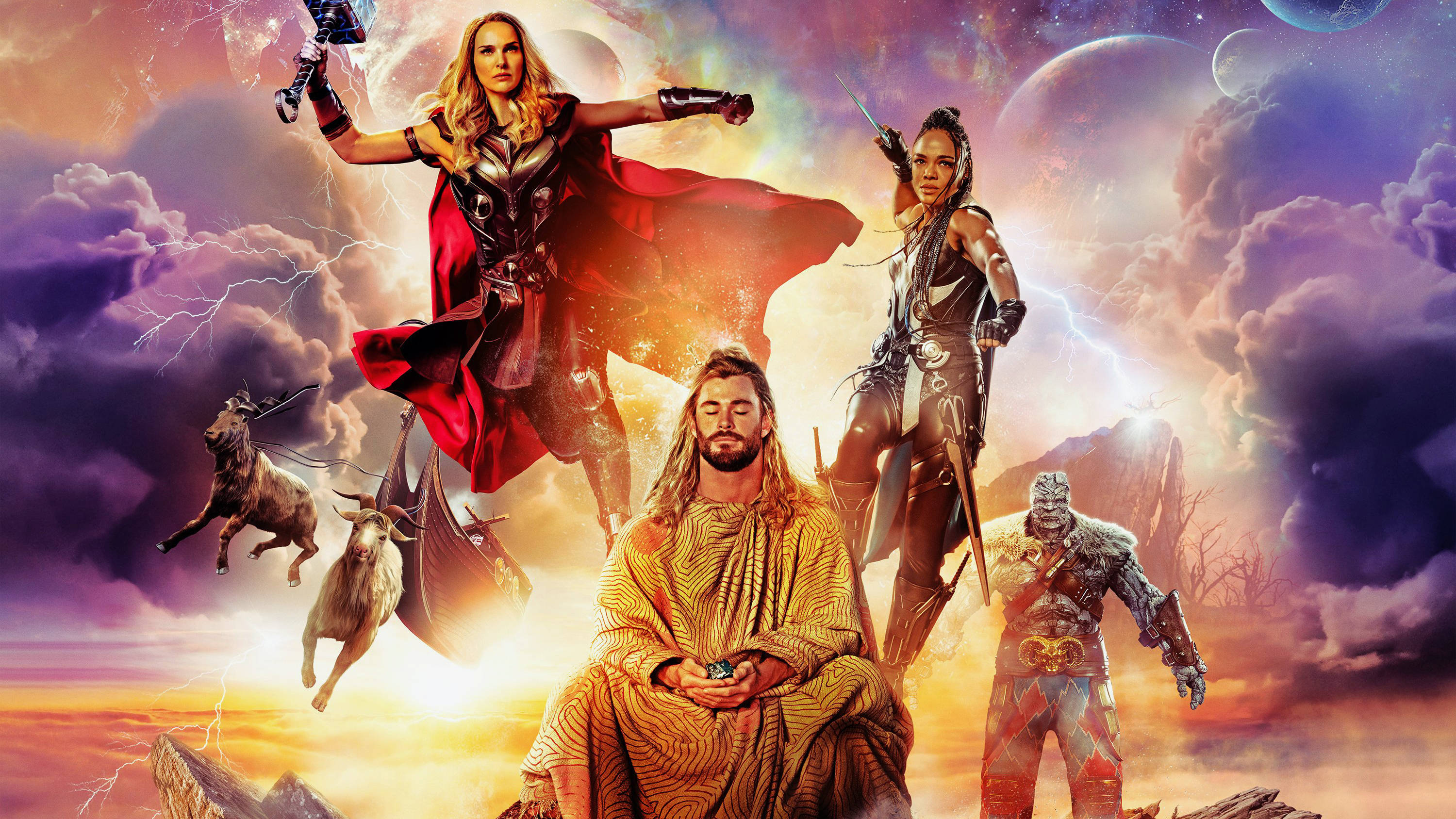 طاقم فيلم Thor Love And Thunder الرئيسي خلفية