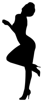 ظل فتاة ترقص خلفية