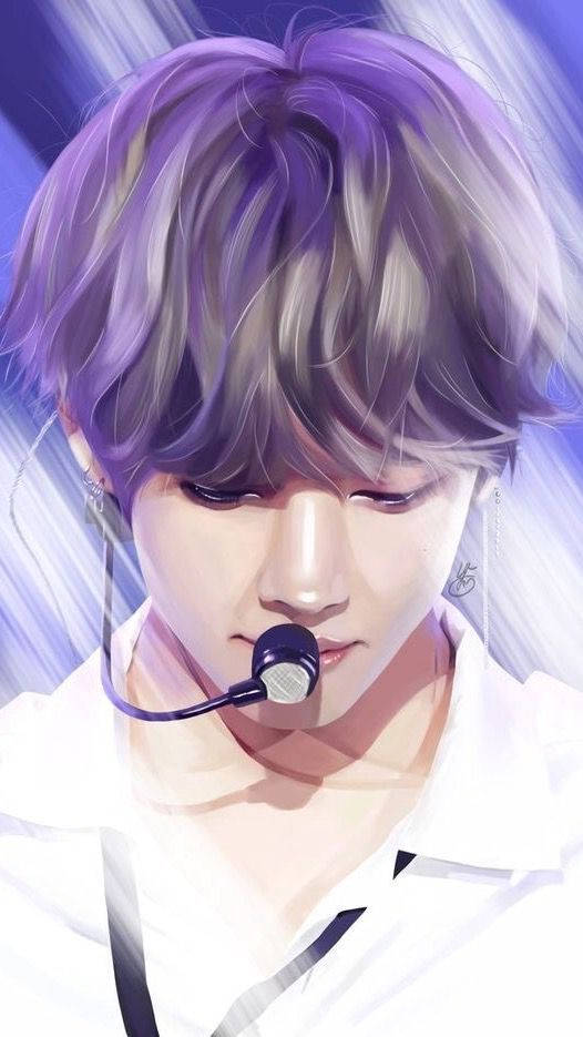 عضو BTS أنمي V خلفية