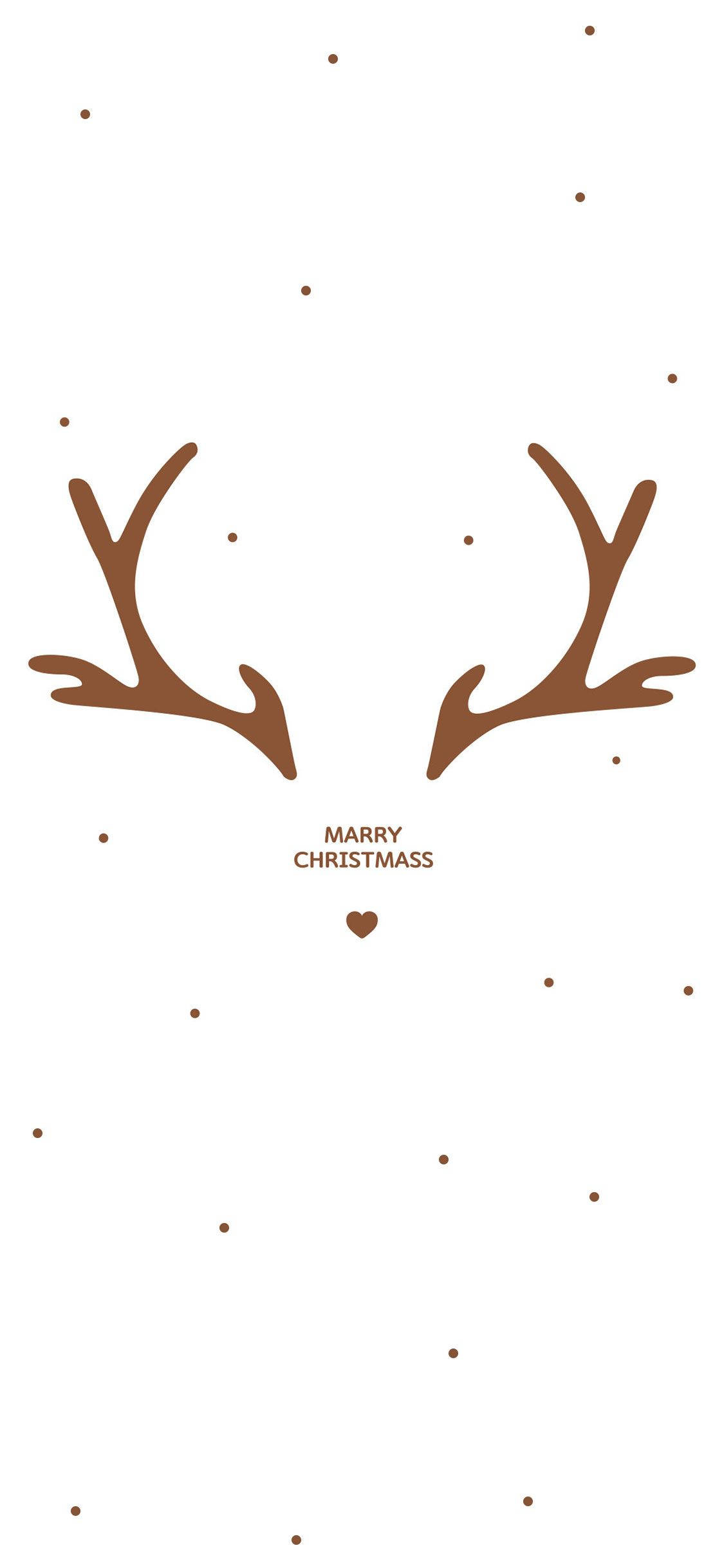 عيد ميلاد بسيط ولطيف لهاتف iPhone Merry Christmas خلفية