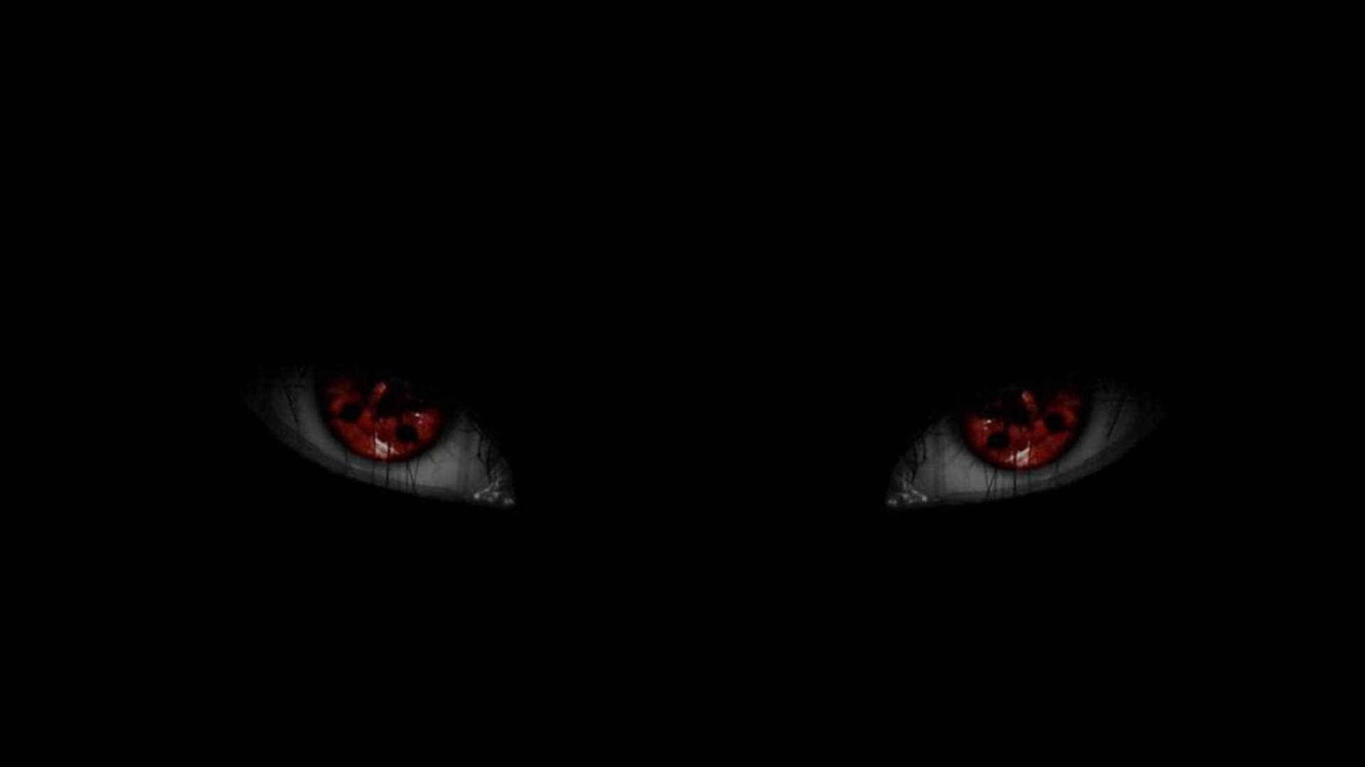 عيون الشارينغان السوداء من الأنمي خلفية