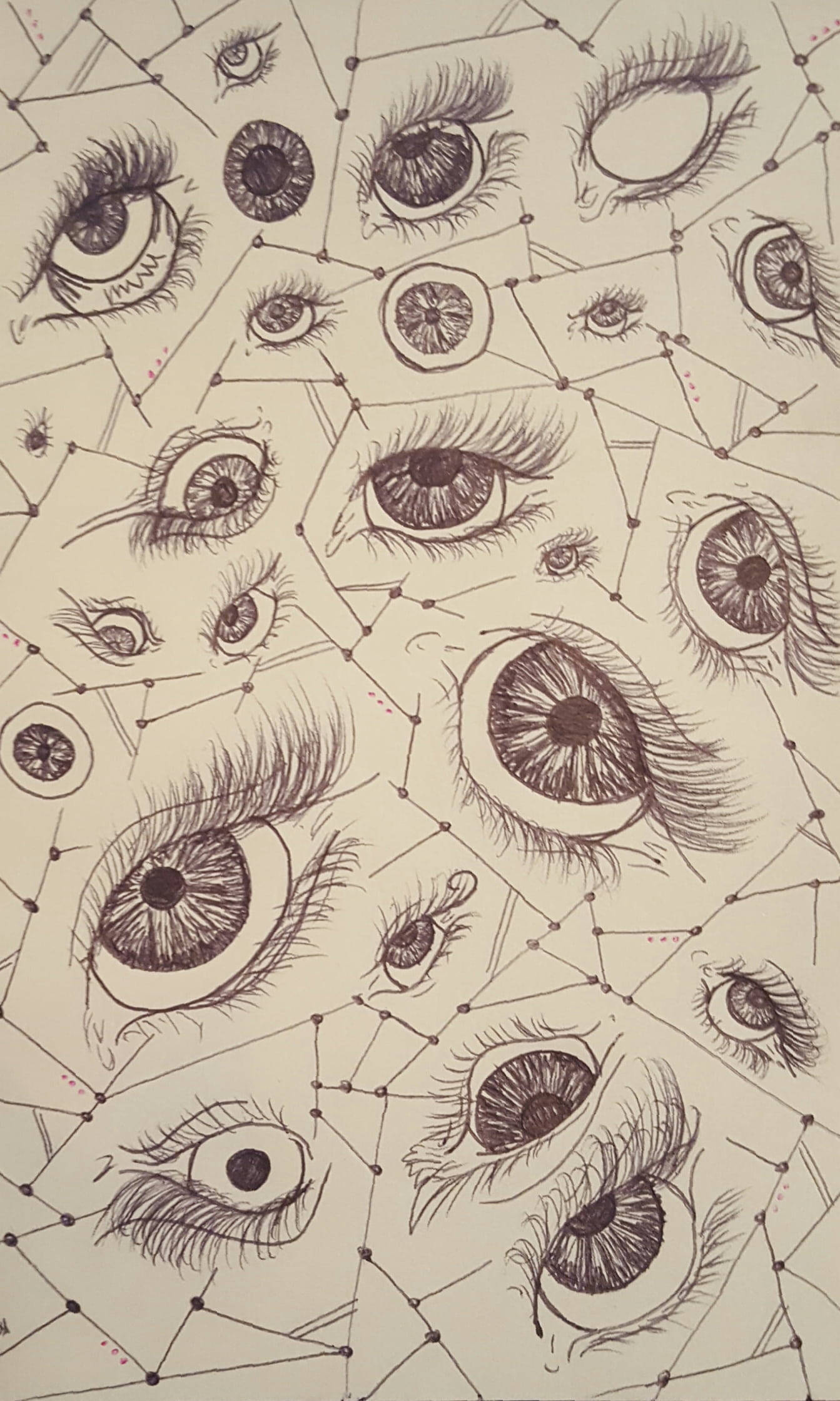 عيون مرسومة رائعة خلفية