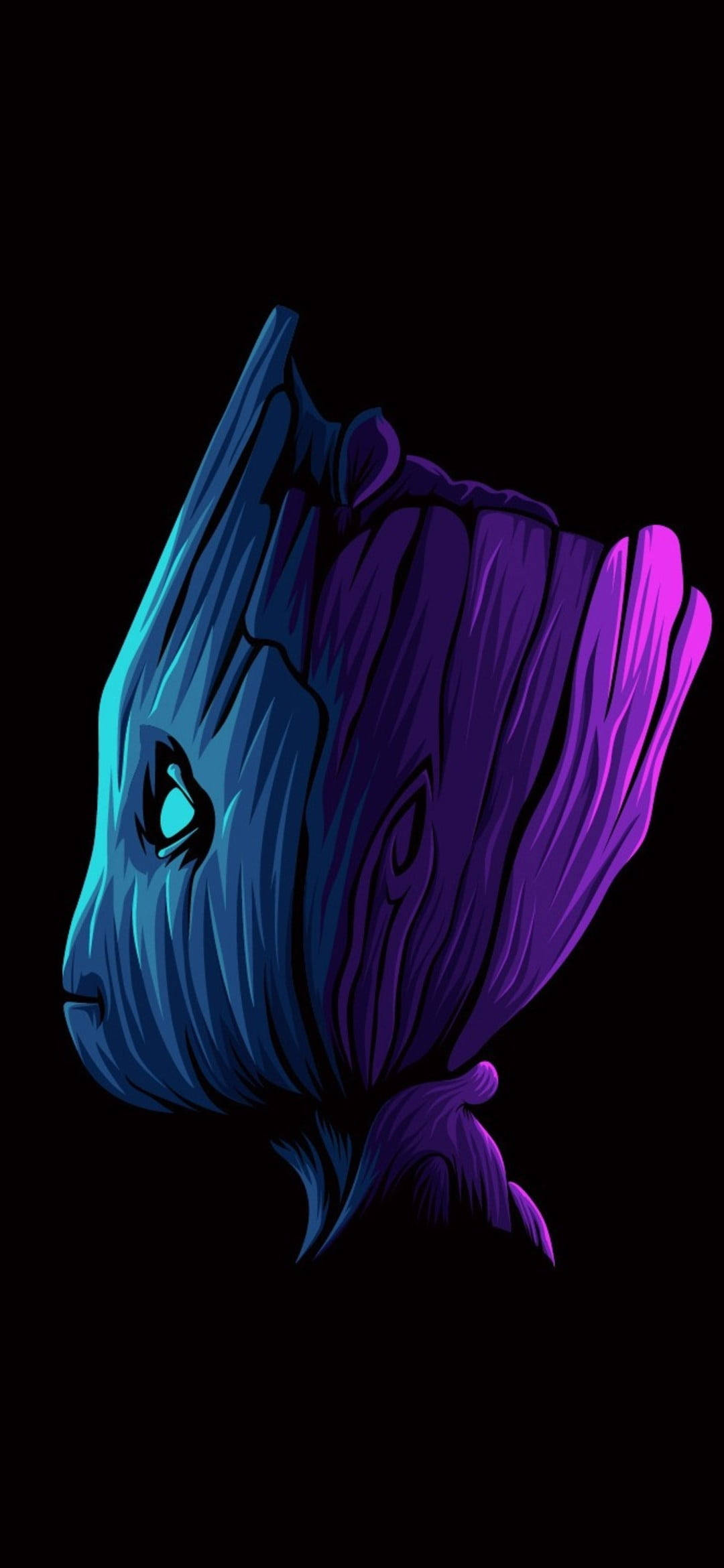 غروت أسود AMOLED خلفية