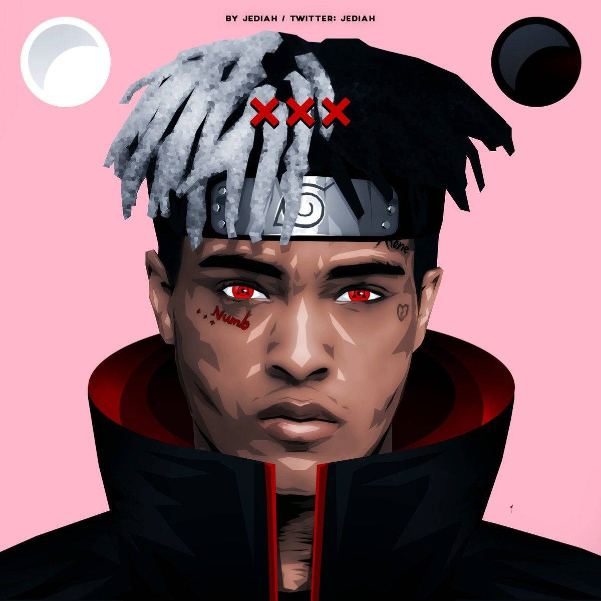 غطاء رأس Xxxtentacion أنمي ناروتو خلفية