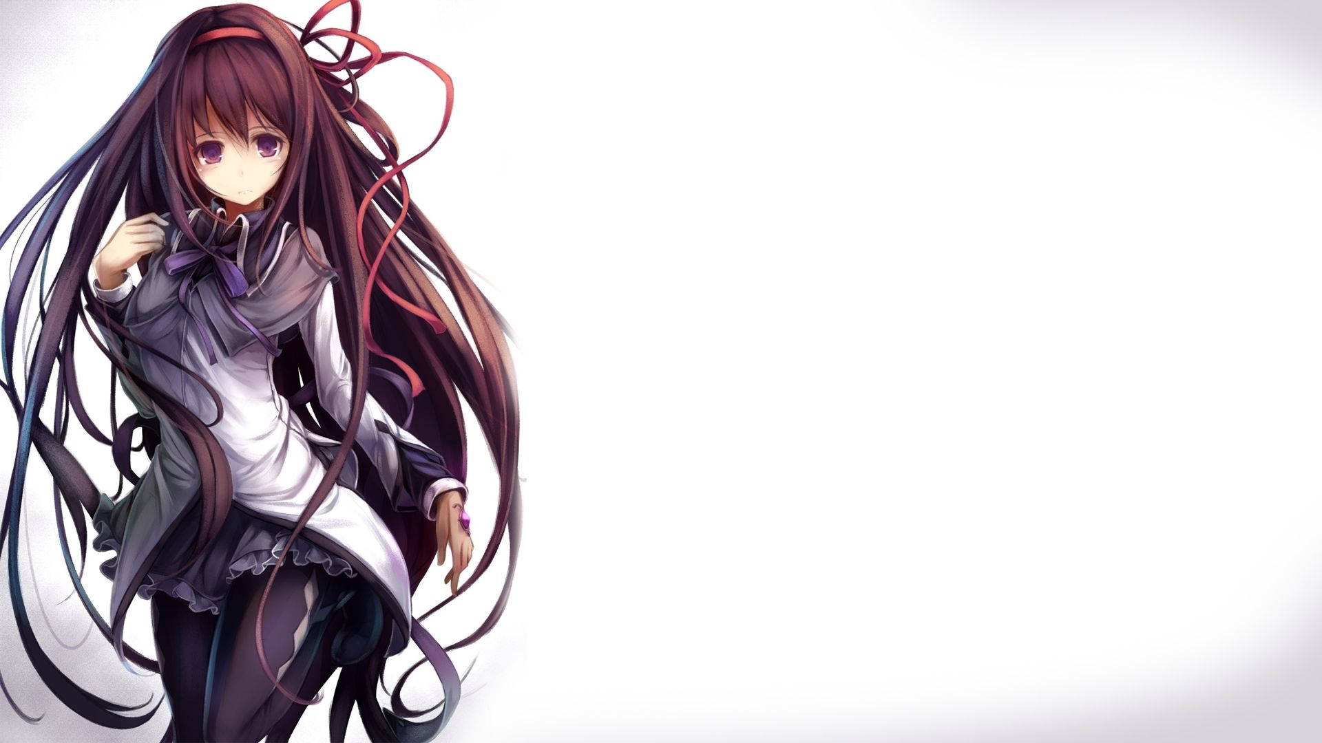 هومورا أكيمي من Puella Magi Madoka Magica، خلفية فتاة أنمي