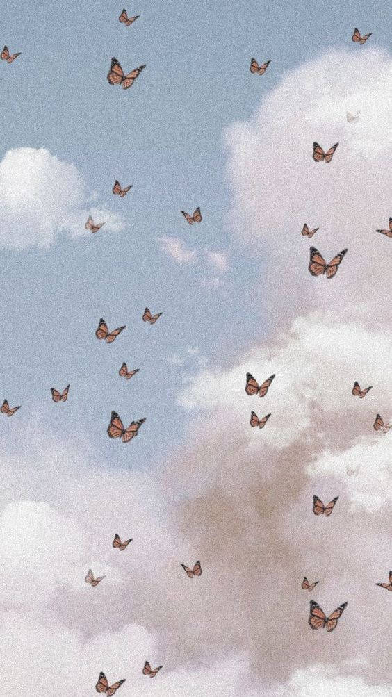 فراشات جمالية للهاتف خلفية