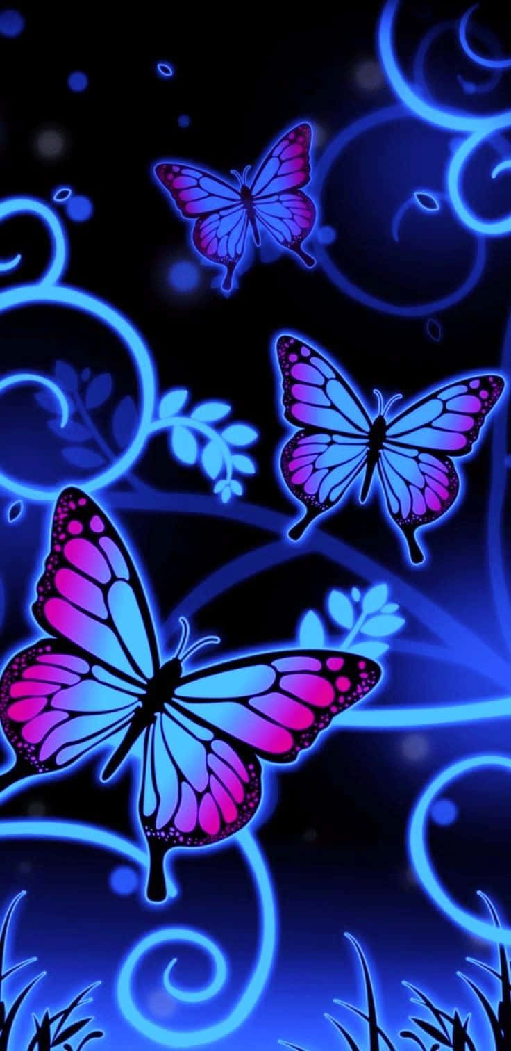 فراشة جميلة ونابضة بالحياة، مثالية لأي خلفية أو صورة. خلفية