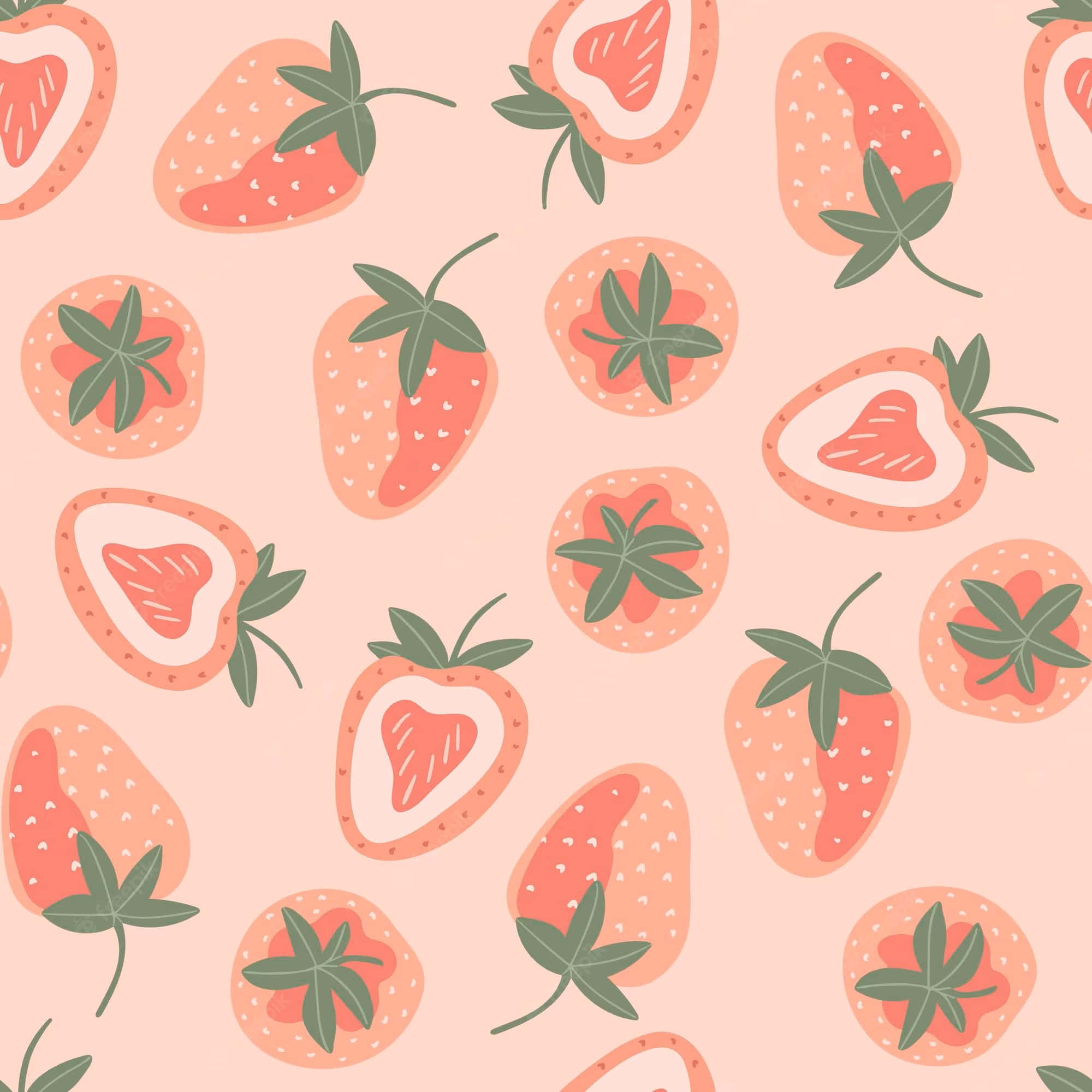 فراولة باستيل جميلة خلفية