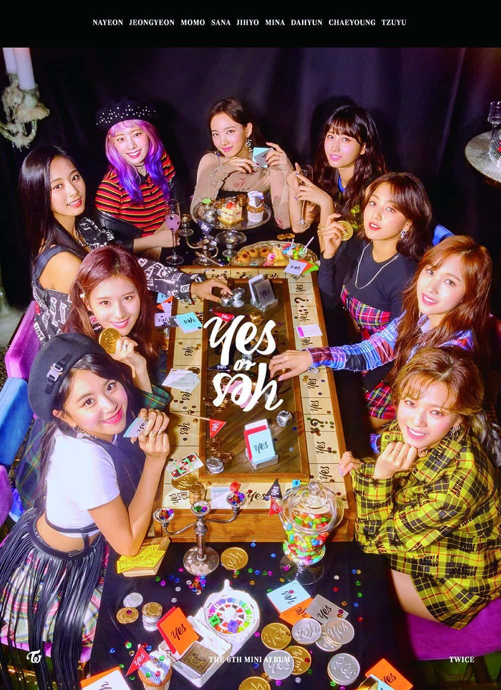 فرقة Twice النسائية تتألق على المسرح خلال حفل موسيقي خلفية