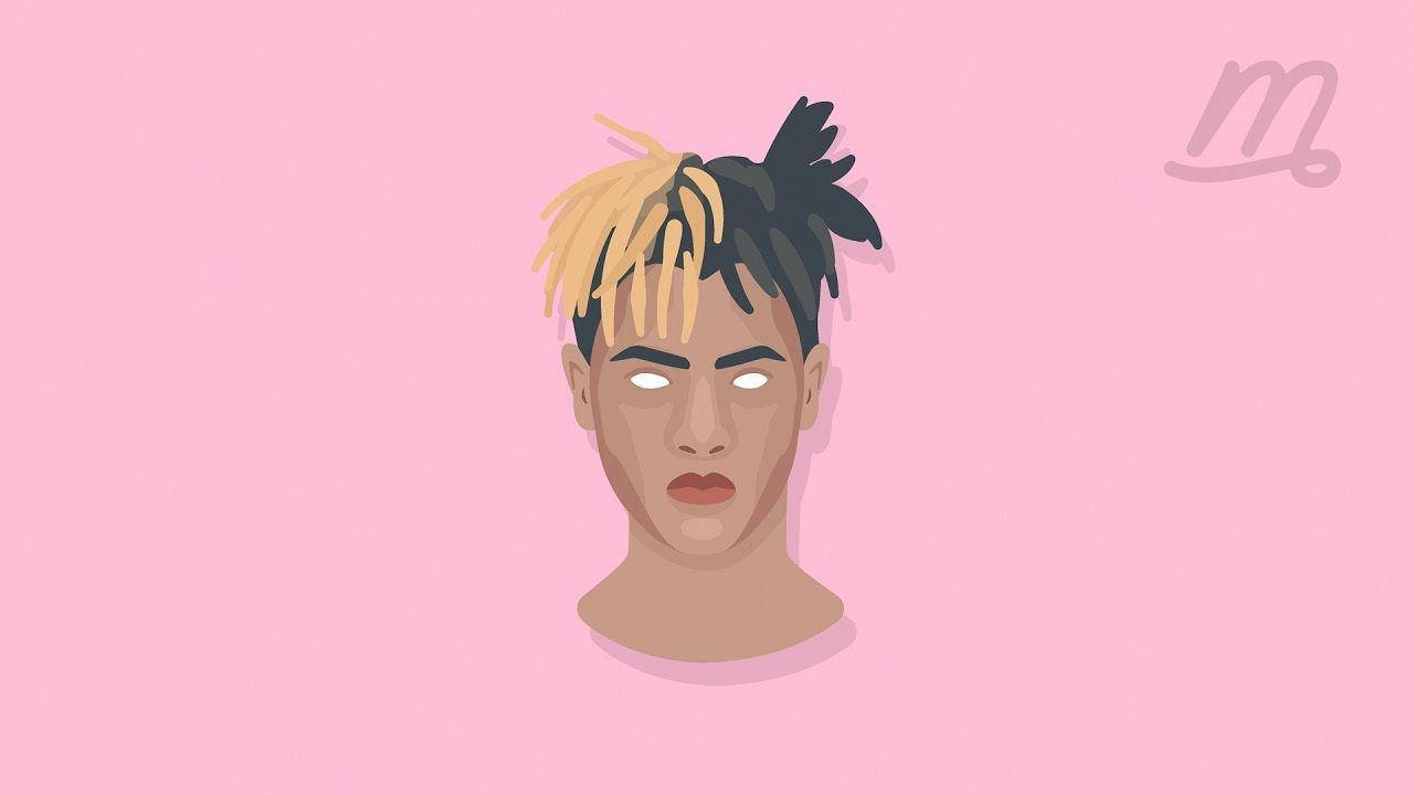 فن أنمي Xxxtentacion باللون الوردي خلفية
