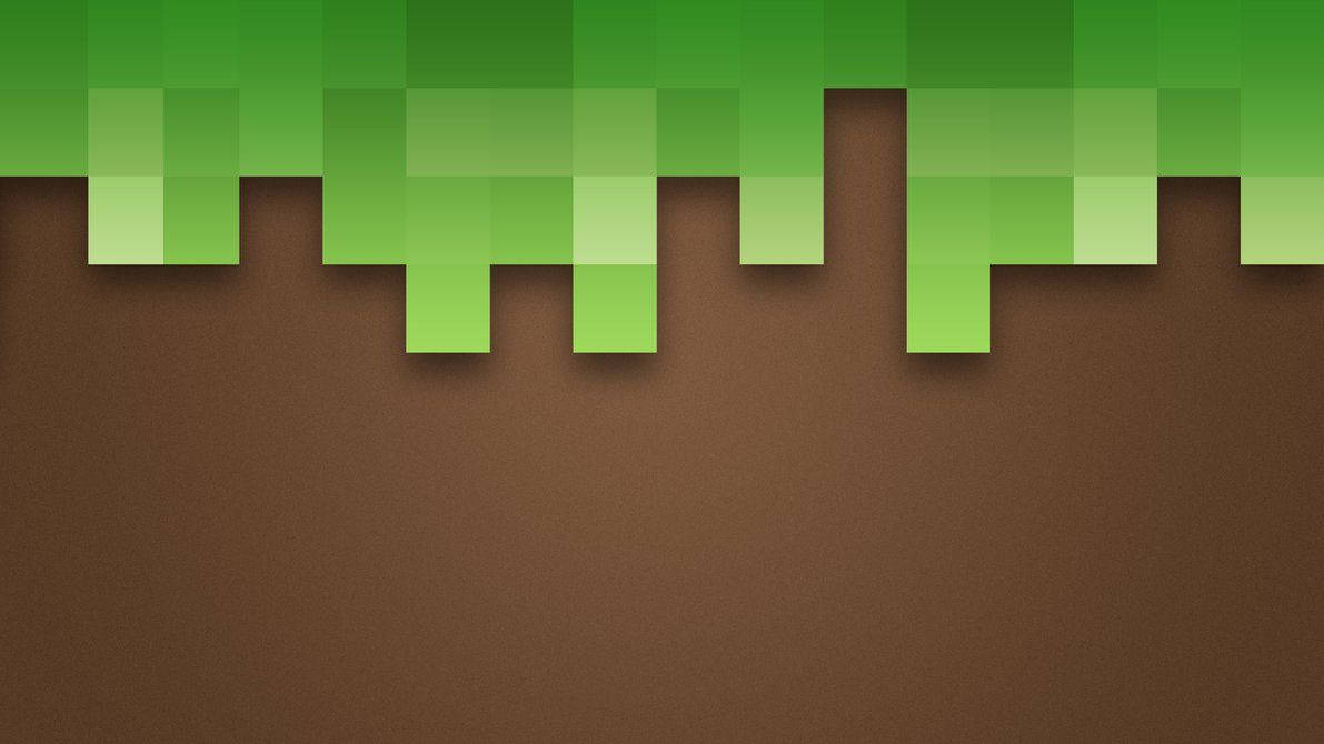 خلفية مبسطة بيكسلي لتراب وعشب ماينكرافت