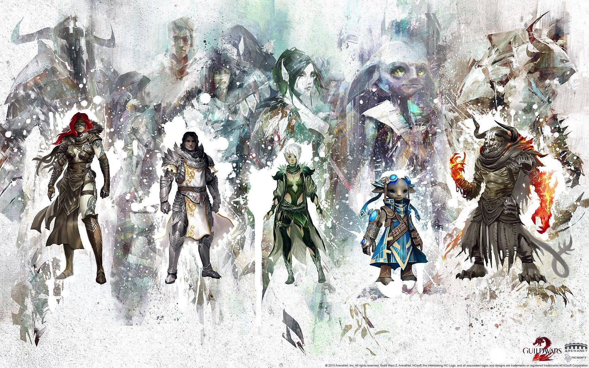 فن تجريدي من لعبة Guild Wars 2 خلفية