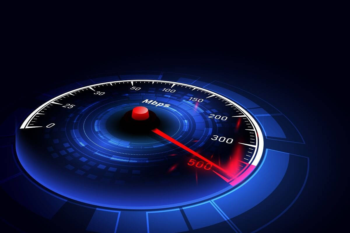فن رقمي مسطح لاختبار السرعة خلفية