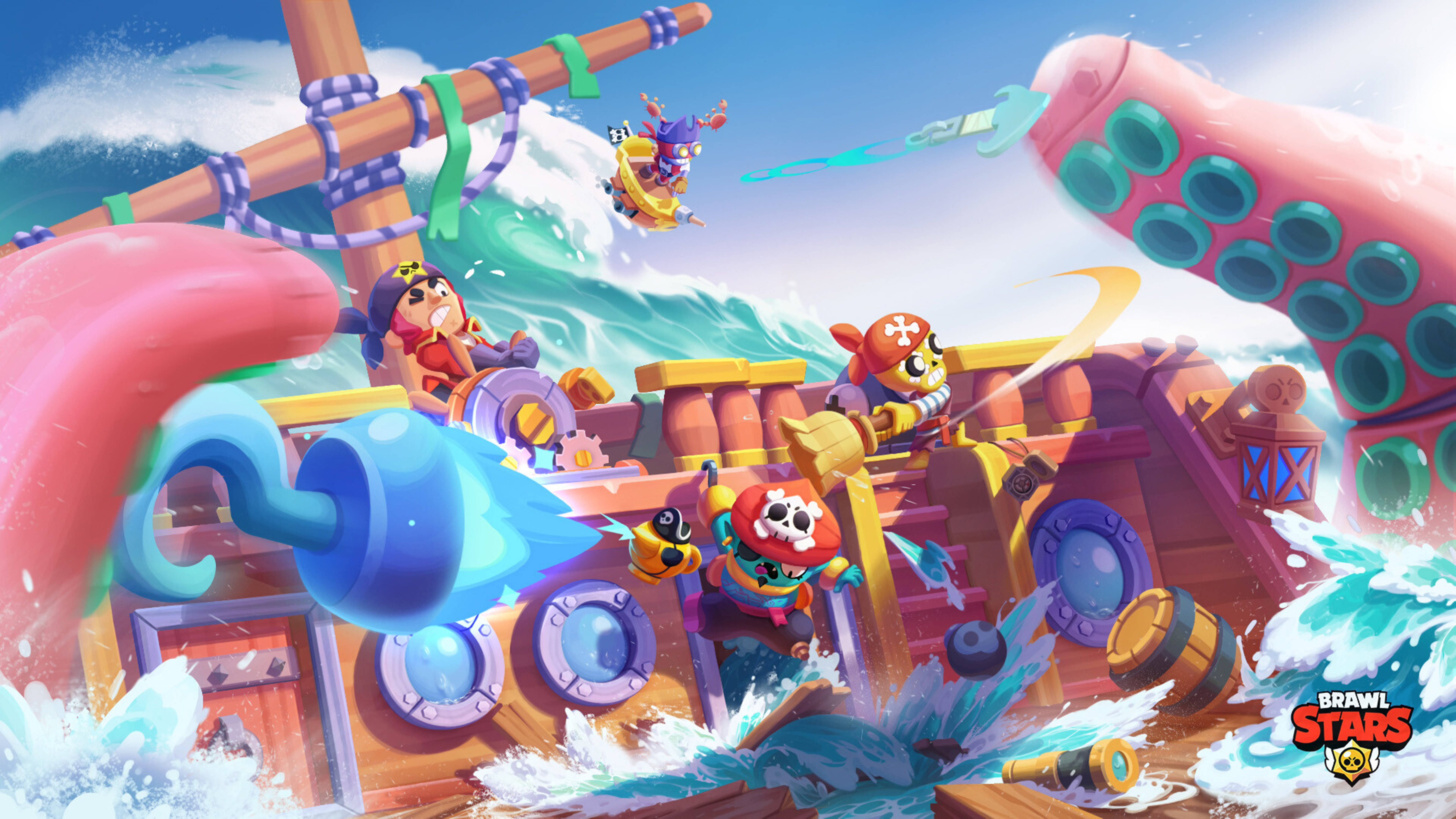 فن قرصان ترويجي Brawl Stars 4K خلفية
