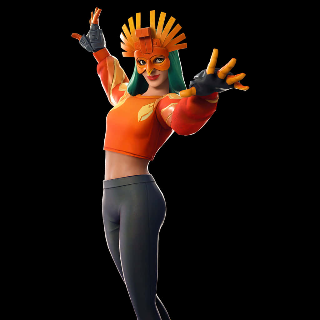 فورتنايت سكين طائر الشمس بوضعية مميزة خلفية