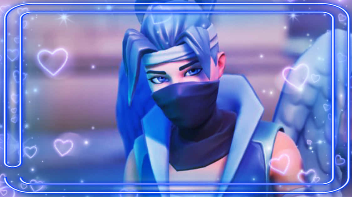 فورتنايت كونو قلوب زرقاء خلفية