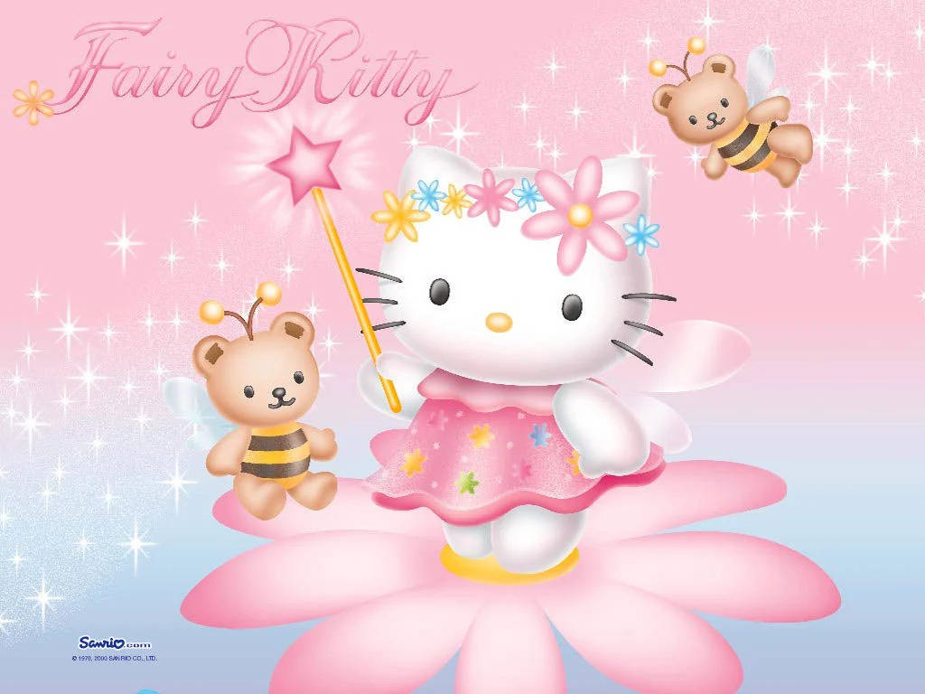 فيري كيتي Hello Kitty صورة شخصية كرتونية خلفية