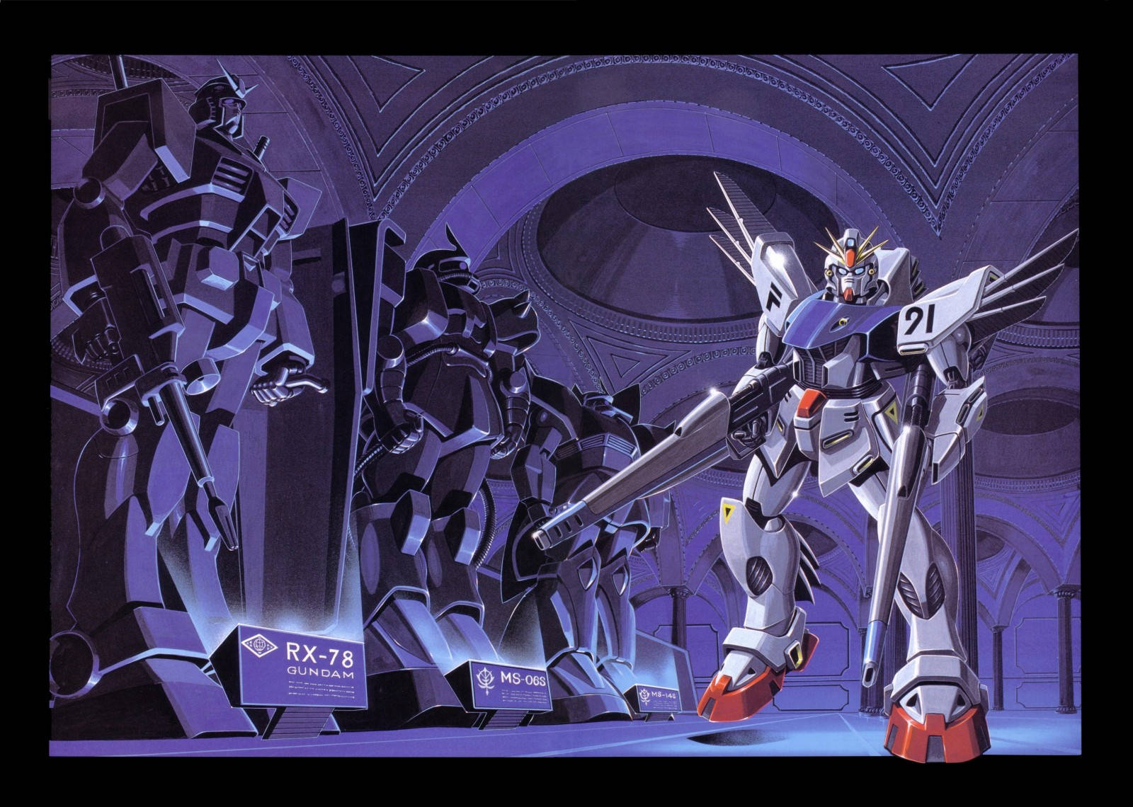 فيلم موبايل سويت جاندام F91 خلفية