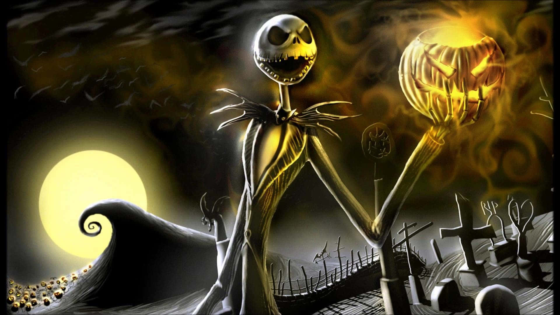 قرع جاك المرح من فيلم كابوس قبل عيد الميلاد خلفية