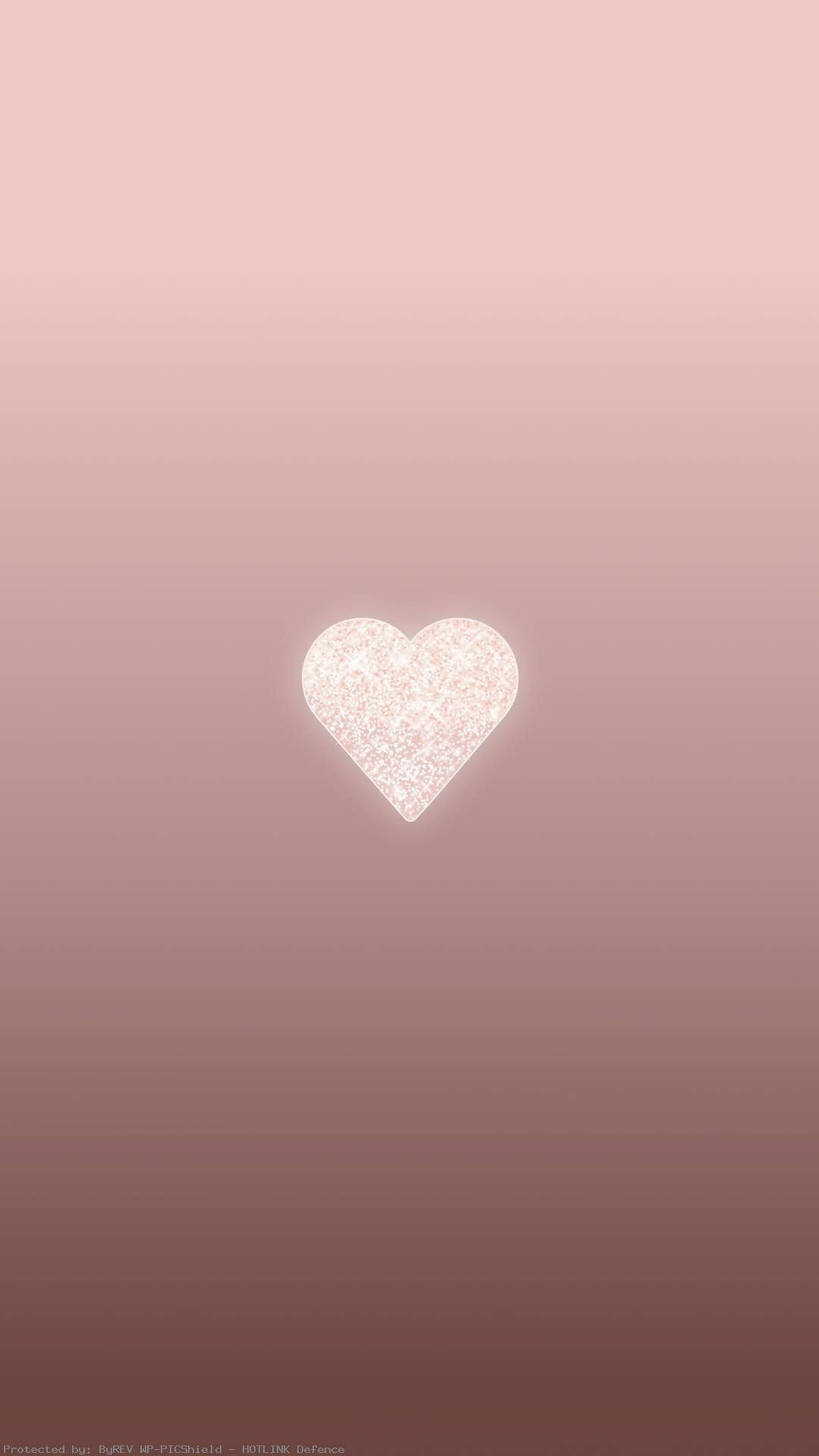قلب بتصميم جمالي بلون الورد الذهبي خلفية
