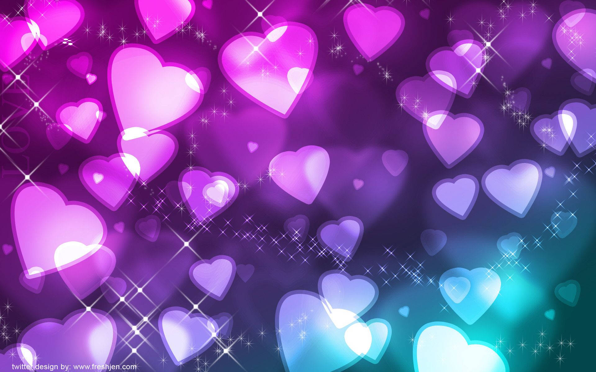 خلفية قلوب 1920x1200