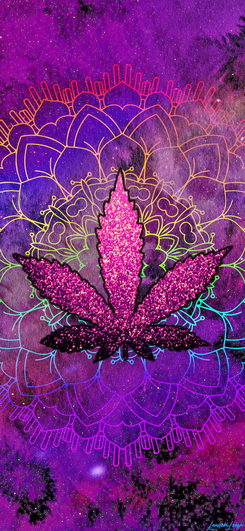 قنب أرجواني لامع 420 خلفية