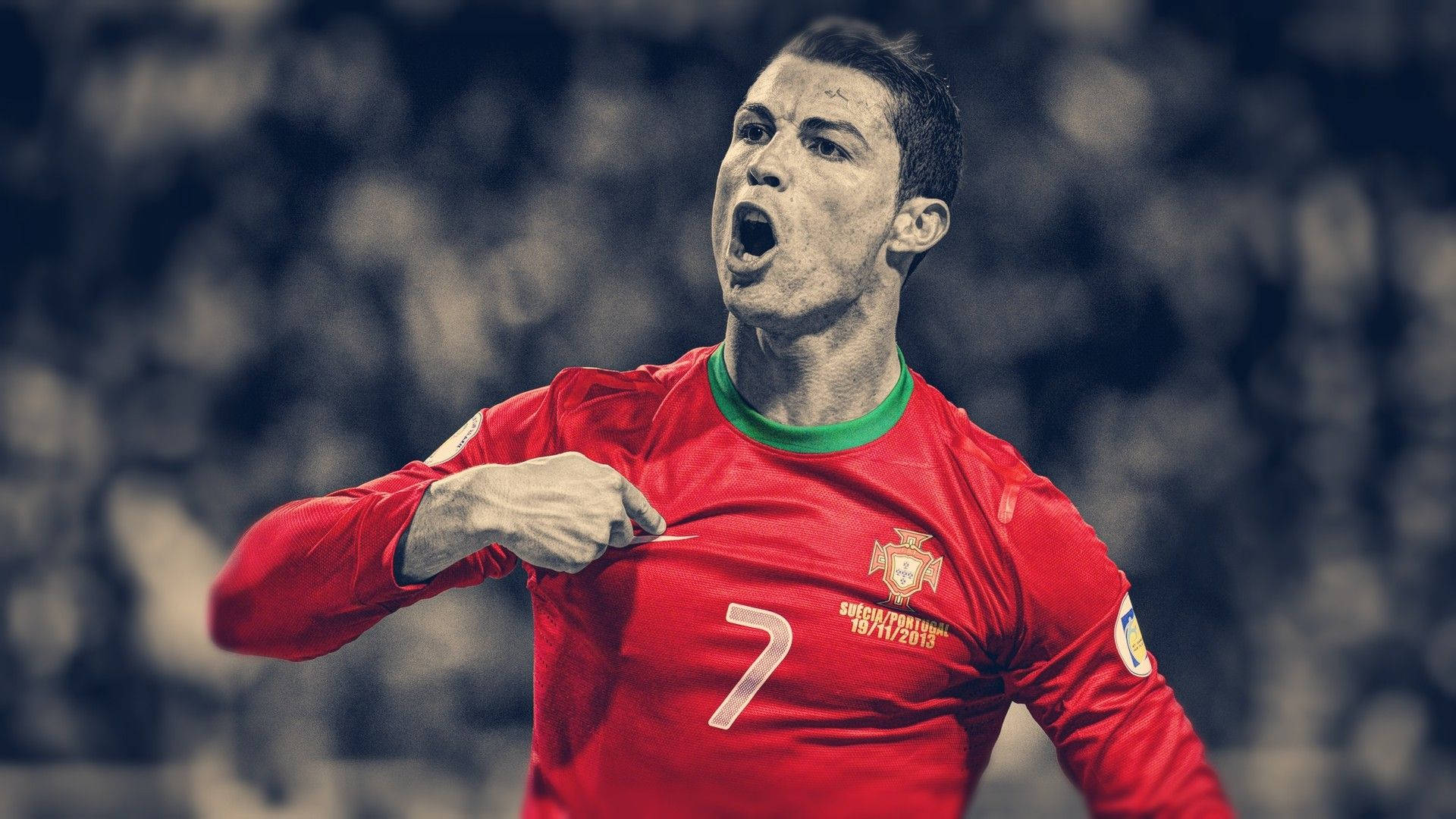 كريستيانو رونالدو لاعب كرة القدم البرتغالي الرائع خلفية