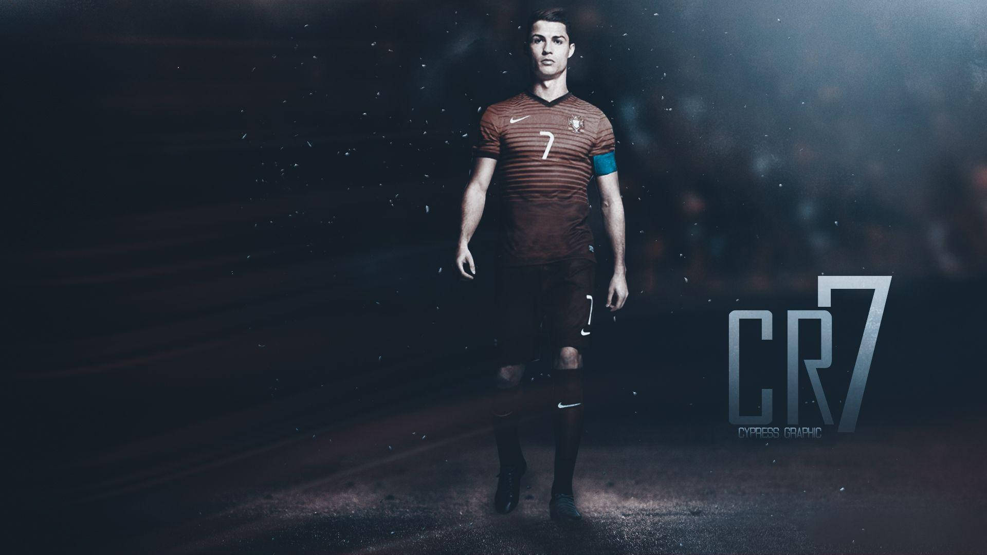 خلفية كريستيانو رونالدو بالزي الأحمر للبرتغال