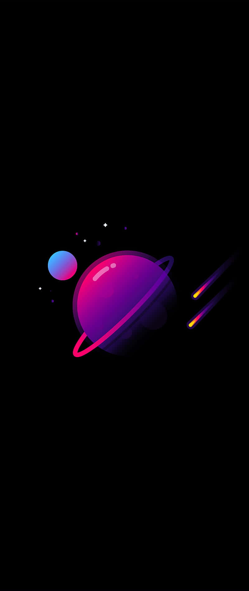 كوكب بنفسجي فائق الدقة AMOLED خلفية