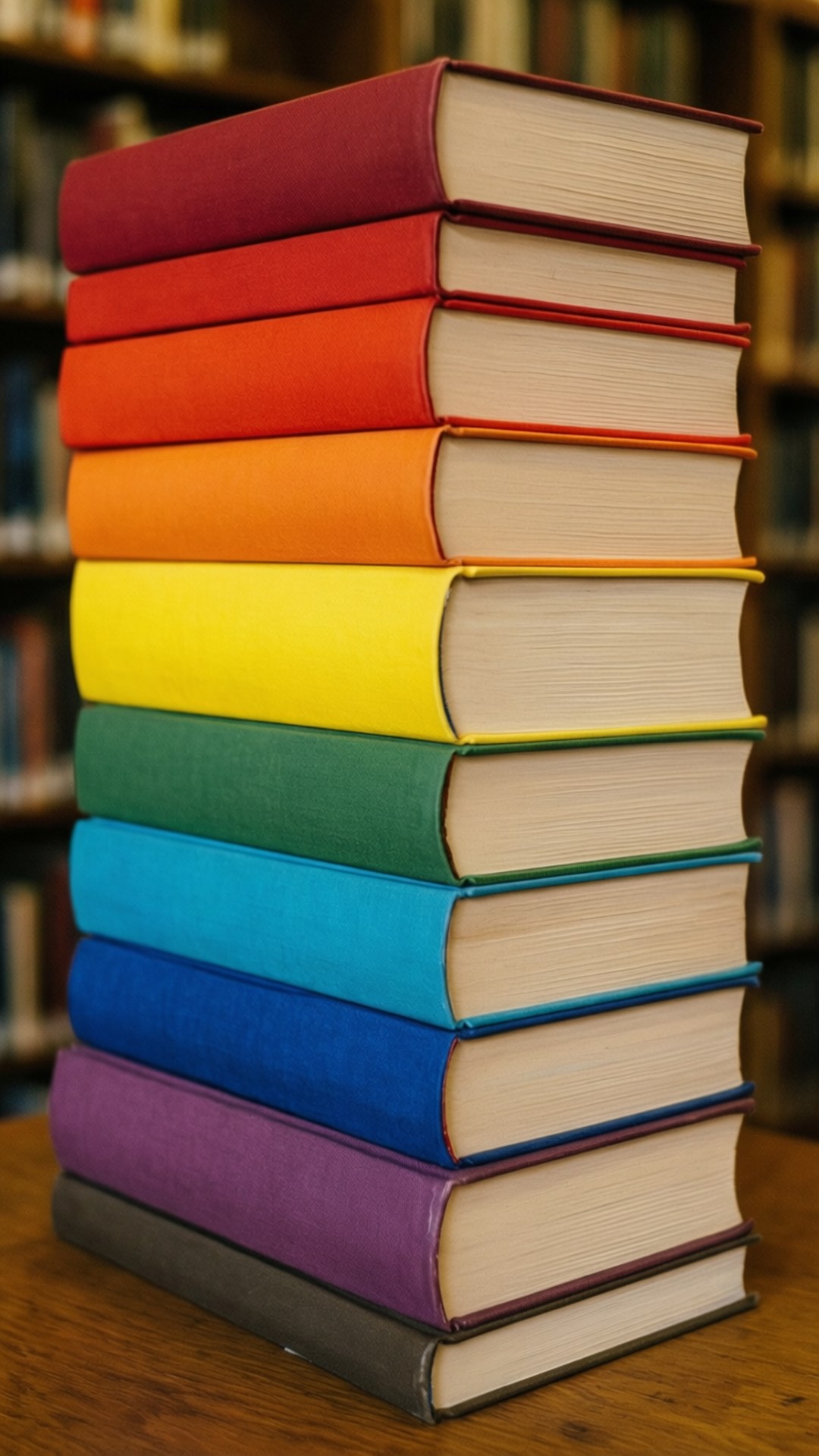 كومة كتب قوس قزح خلفية