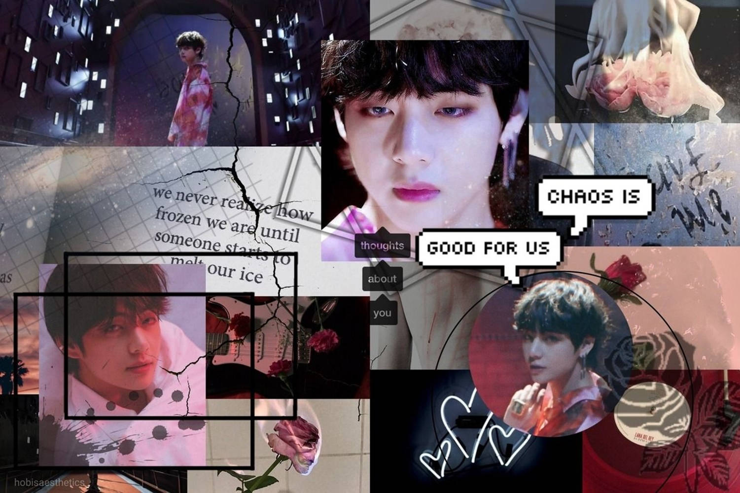 كيم تاي هيونغ فتى جمالي حقبة Boy With Luv خلفية