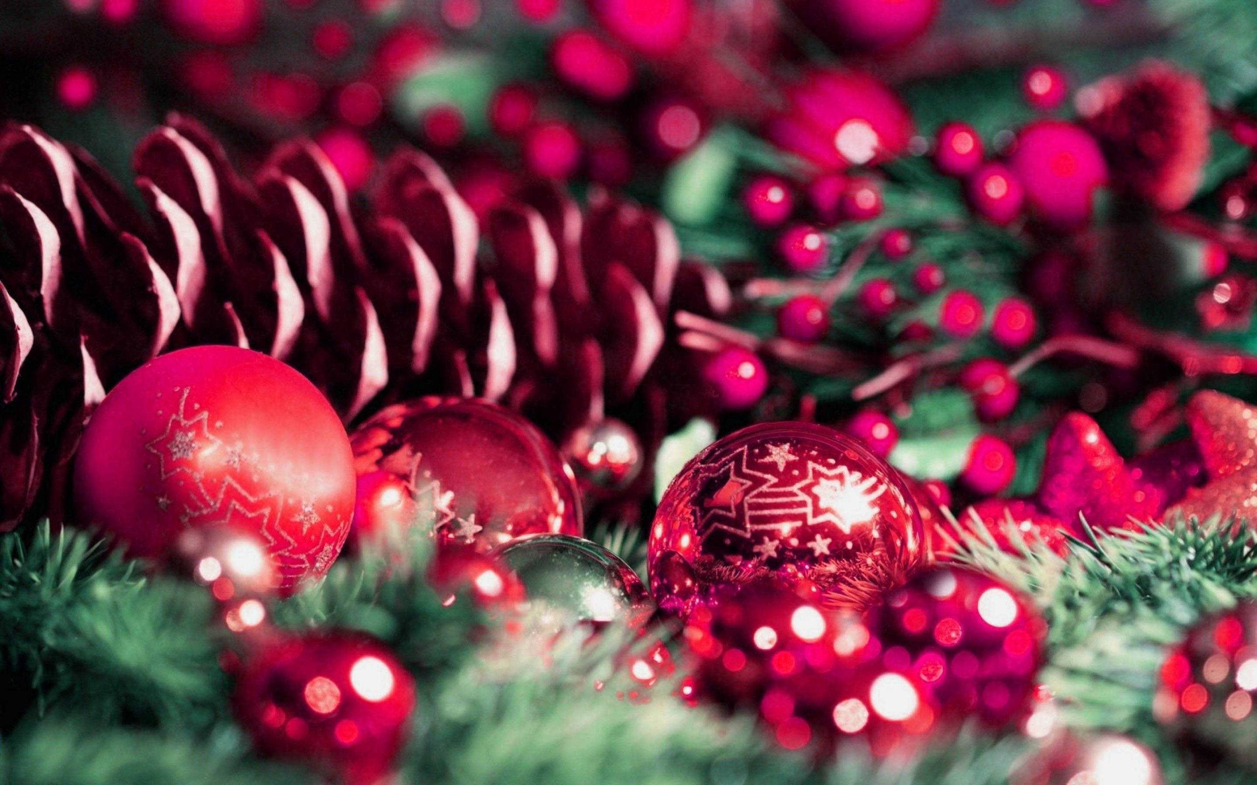 لقطة مقربة لزينة عيد الميلاد الأنيقة خلفية