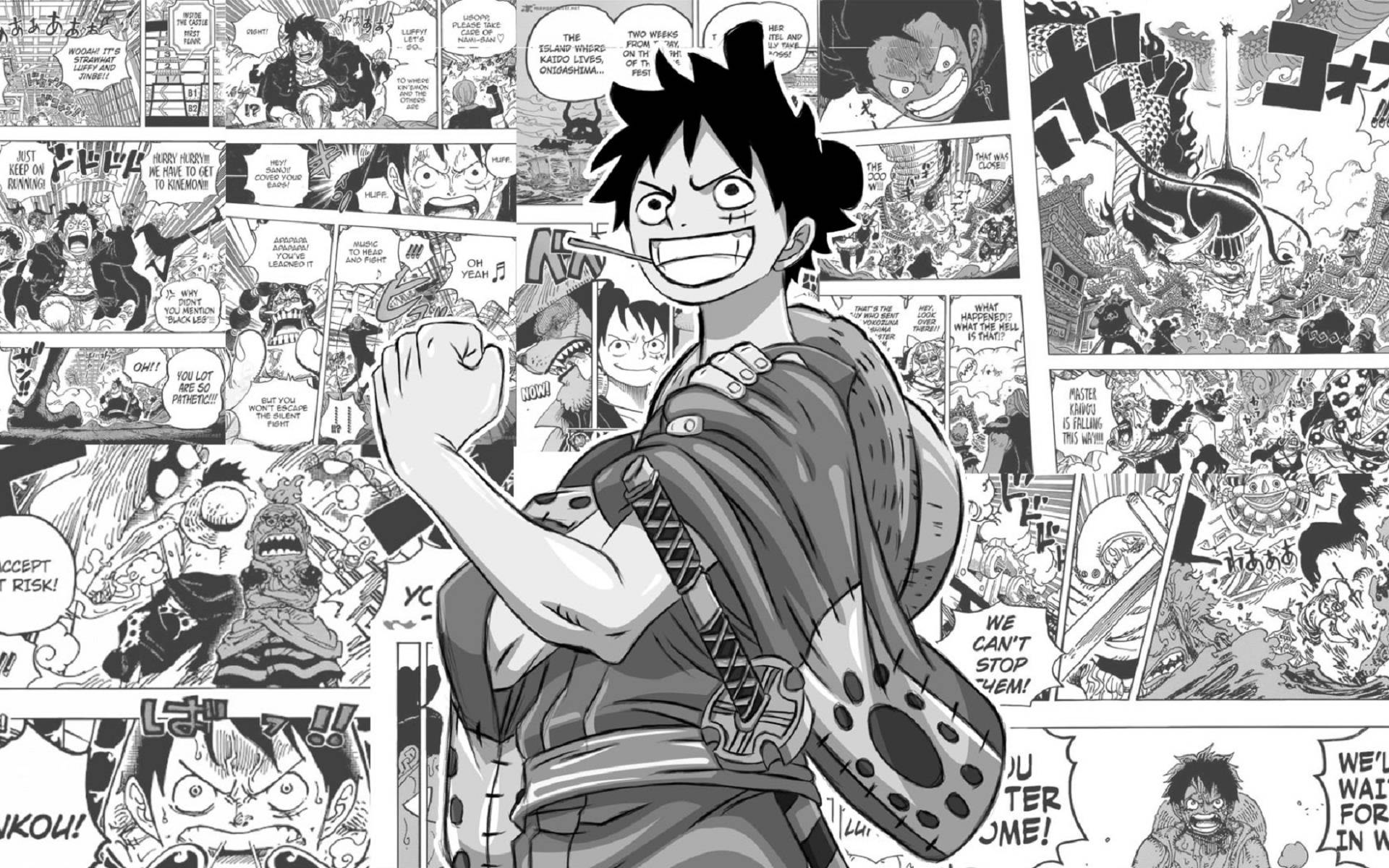 لوحة مانجا لمونكي دي لوفي خلفية