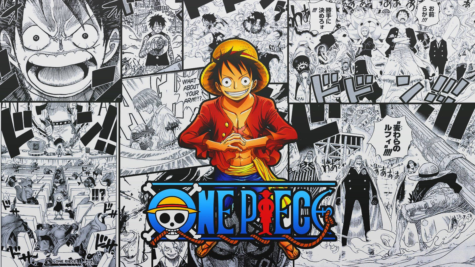 لوفي ون بيس لوحة مانجا خلفية