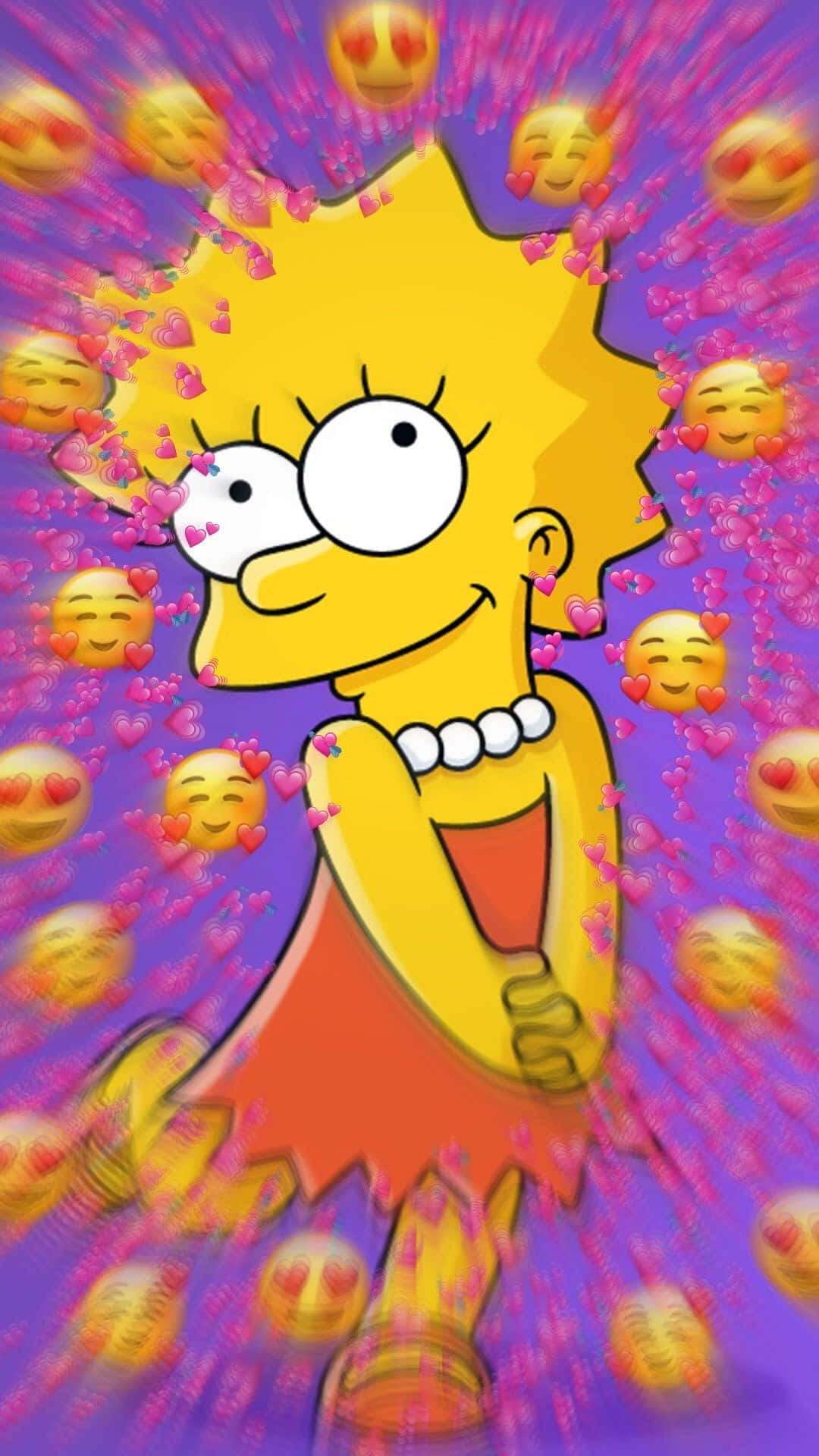 ليزا سيمبسون في حالة حب بأسلوب جمالي خلفية